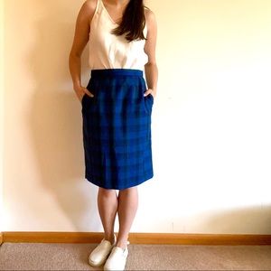 [Vintage] Plaid Wool Skirt
